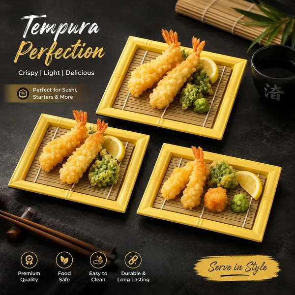 OMKARIXA_Japanese_Style_Bamboo_Sushi_Serving_Plate_Set_of_3_|_Rectangle_Draining_Tray_for_Sushi,_Sashimi,_Tempura_&_Snacks
