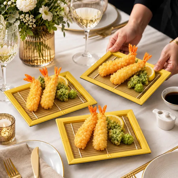 OMKARIXA_Japanese_Style_Bamboo_Sushi_Serving_Plate_Set_of_3_|_Rectangle_Draining_Tray_for_Sushi,_Sashimi,_Tempura_&_Snacks