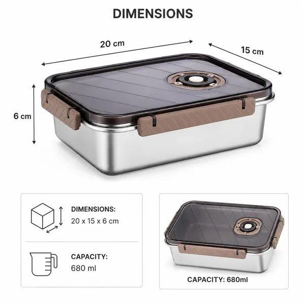 OMKARIXA_Stainless_Steel_Food_Storage_Box_|_680_ML_Capacity_Leak-Proof_Lunch_Box_with_Secure_Lid_|_Portable_Food_Container_for_Refrigerator,_Travel,_Camping_&_Office