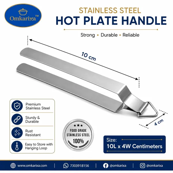 OMKARIXA_Stainless_Steel_Kitchen_Tong_|_Multipurpose_Roti_&_Chapati_Chimta_for_Cooking_and_Serving_|_Pack_of_1