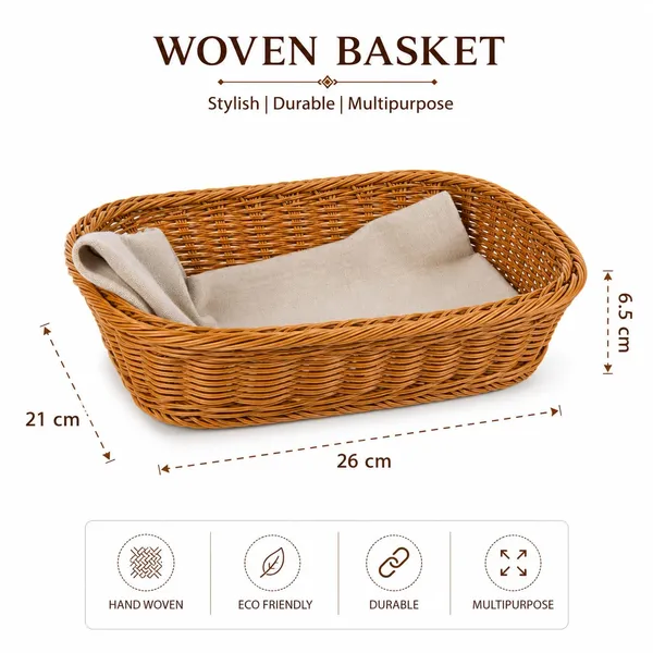 OMKARIXA_Rectangular_Bread_Basket_(Large)_|_Multipurpose_Bread_Serving_Basket_for_Bread,_Buns,_Rolls,_Fruits_&_Snacks_|_Tabletop_Storage_Basket