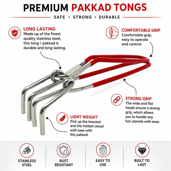 OMKARIXA_Stainless_Steel_Kitchen_Pakkad_Tong_|_Heavy_Duty_Chimta_for_Holding_Hot_Pots,_Pans_&_Utensils_|_Multipurpose_Kitchen_Tool_|_Pack_of_1