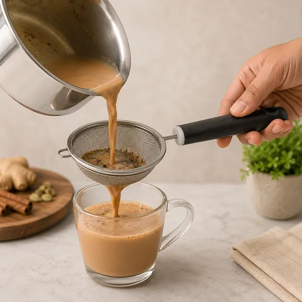 OMKARIXA_Fine_Mesh_Strainer_|_Stainless_Steel_Kitchen_Sieve_with_Brown_Handle_|_Multipurpose_Tea,_Flour,_Juice_&_Food_Strainer