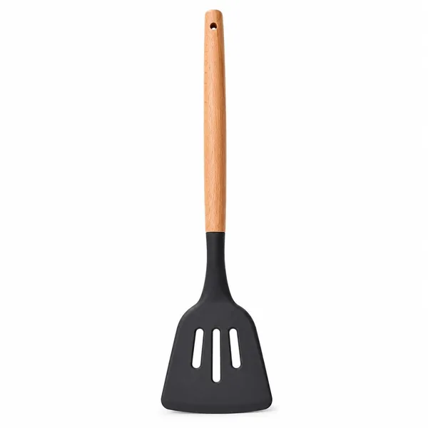 OMKARIXA_Black_Silicone_Slotted_Turner_with_Wooden_Handle_|_12_Inch_Kitchen_Spatula_for_Cooking,_Flipping_&_Serving_|_Heat_Resistant_Cooking_Utensil