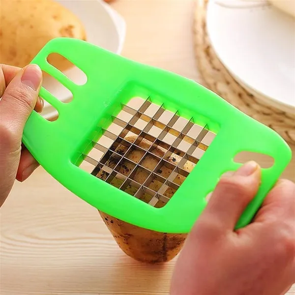 OMKARIXA_French_Fry_Potato_Cutter_|_Vegetable_&_Fruit_Slicer_Chopper_|_ABS_Body_with_Stainless_Steel_Blades_|_Manual_Kitchen_Cutter_for_Potato,_Onion_&_Vegetables_|_Color_as_per_Availability