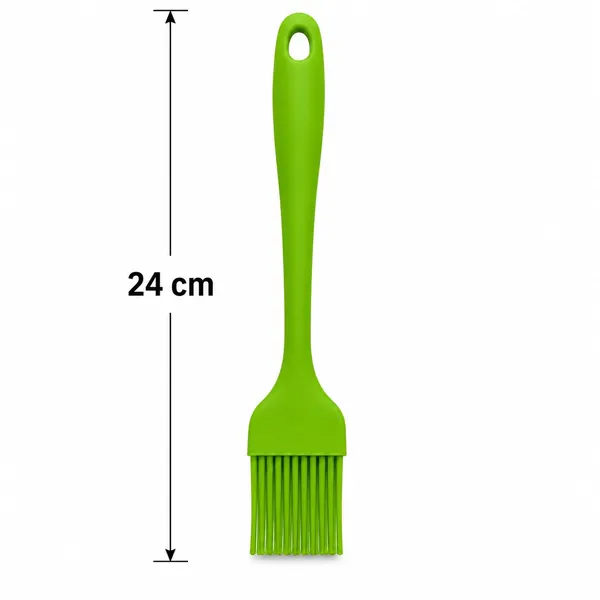 OMKARIXA_Silicone_Pastry_Brush_|_24_cm_Heat_Resistant_Oil_&_Basting_Brush_|_Baking,_Grilling,_Barbecue_&_Cooking_Brush_|_Green_|_Pack_of_1