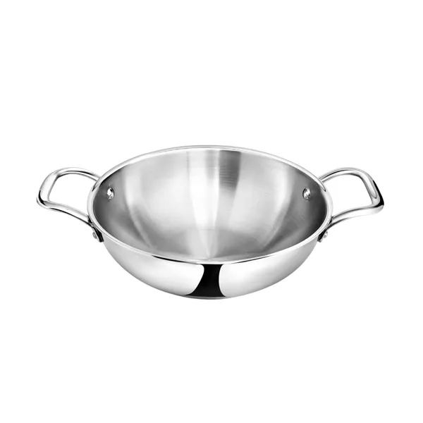 OMKARIXA_Stainless_Steel_Triply_Wok_20_cm_|_1.25_L_|_Induction_&_Gas_Compatible_|_PFOA-Free_|_Scratch_Resistant_|_Metal_Spoon_Safe_|_No_Lid