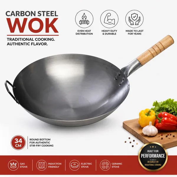 OMKARIXA_Traditional_Carbon_Steel_Wok_34_cm_|_Round_Bottom_Chinese_Cooking_Pan_with_Wooden_Handle_|_Stir_Fry,_Saute_&_Deep_Cooking_Wok