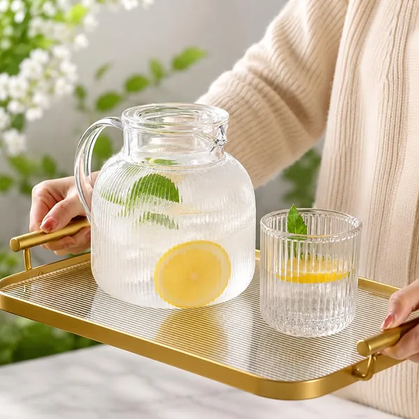 OMKARIXA_Water_Pitcher_with_Lid_&_Spout_|_1.5_L_Clear_Acrylic_Fridge_Jug_|_Multipurpose_Water_&_Juice_Serving_Pitcher_for_Kitchen,_Dining_&_Home