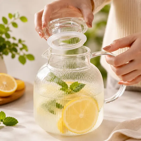 OMKARIXA_Water_Pitcher_with_Lid_&_Spout_|_1.5_L_Clear_Acrylic_Fridge_Jug_|_Multipurpose_Water_&_Juice_Serving_Pitcher_for_Kitchen,_Dining_&_Home