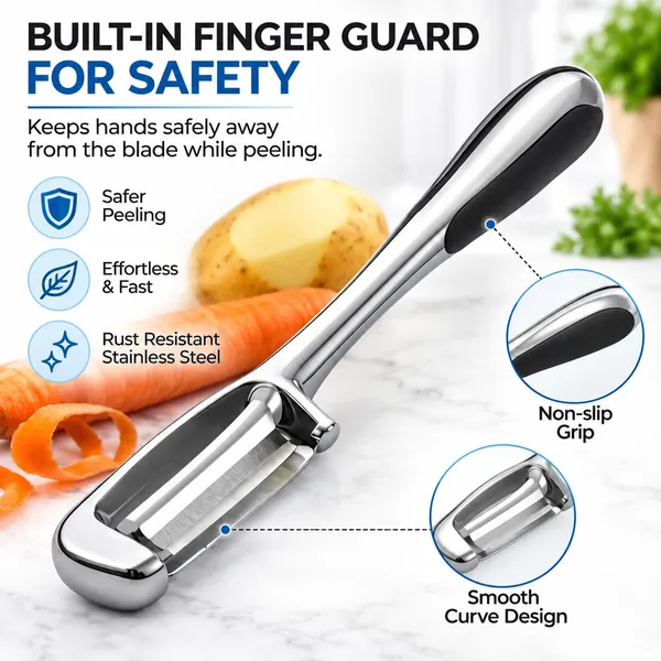 OMKARIXA_Stainless_Steel_Vegetable_&_Fruit_Peeler_|_Julienne_Peeler_for_Carrot,_Cabbage,_Potato_&_Vegetables_|_Manual_Kitchen_Peeler_|_Pack_of_1