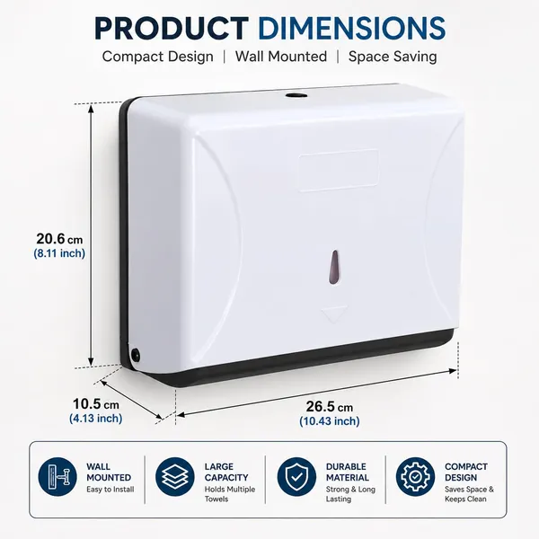 OMKARIXA_Paper_Towel_Dispenser_|_Decorative_Tissue_Box_Cover_for_Restroom,_Office,_Restaurant,_Kitchen_&_Bathroom_|_Tissue_Holder