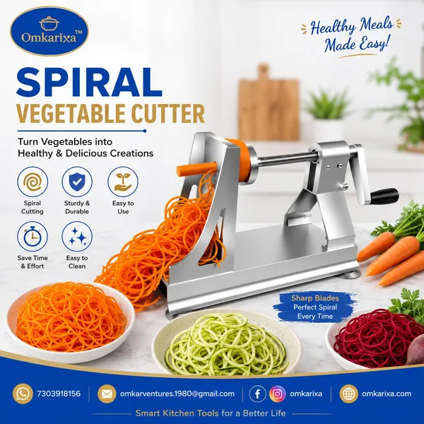 OMKARIXA_Manual_Rotary_Vegetable_Grater_&_Slicer_|_Carrot,_Onion,_Beetroot_&_Turnip_Grater_|_Hand_Operated_Kitchen_Tool_|_Pack_of_1