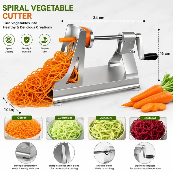 OMKARIXA_Manual_Rotary_Vegetable_Grater_&_Slicer_|_Carrot,_Onion,_Beetroot_&_Turnip_Grater_|_Hand_Operated_Kitchen_Tool_|_Pack_of_1