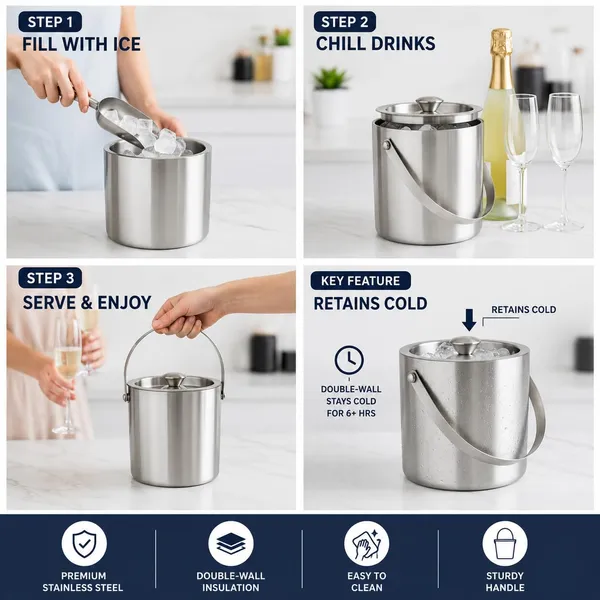 OMKARIXA_Double_Walled_Stainless_Steel_Insulated_Ice_Bucket_with_Lid_|_1_Litre_Ice_Bucket_for_Home,_Bar_&_Parties_|_Pack_of_1