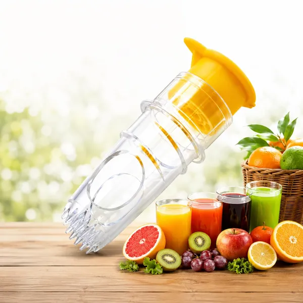 OMKARIXA_Manual_Lemon_Squeezer_with_Lid_&_Built-in_Filter_|_Clear_Citrus_Juice_Extractor_for_Lemon,_Lime_&_Orange_|_Portable_Handheld_Twist_Juicer_|_Pack_of_1