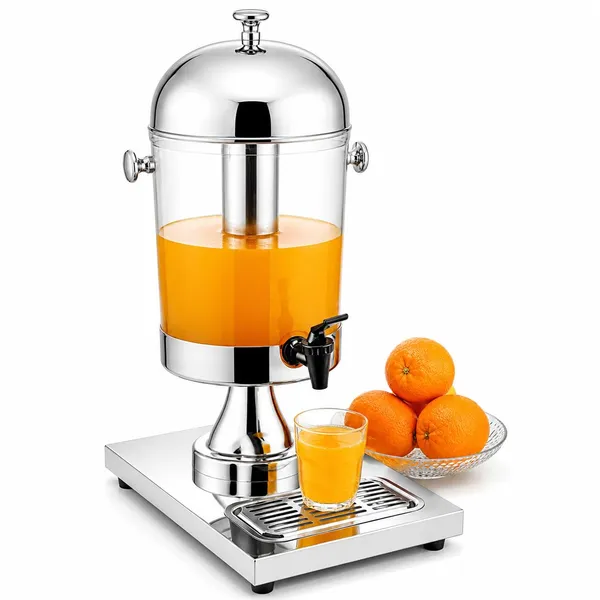 OMKARIXA_8_Litre_Juice_Dispenser_with_Tap_|_Polycarbonate_Beverage_Container_with_Stainless_Steel_Ice_Stick_|_Cold_Drink_&_Juice_Dispenser_for_Hotels,_Restaurants_&_Catering