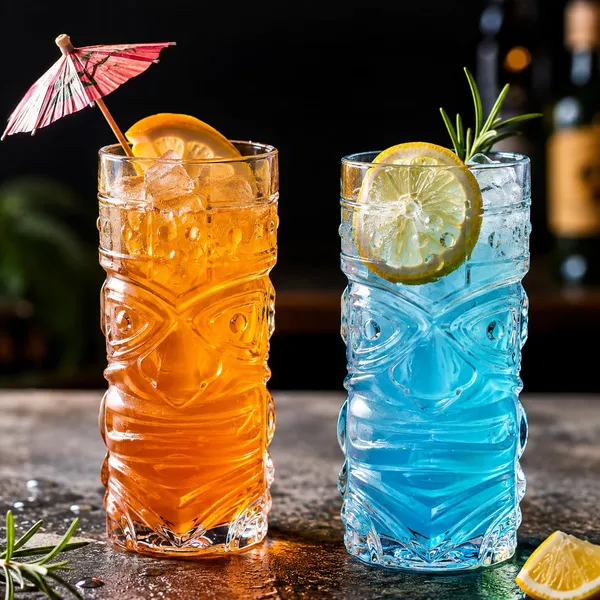 OMKARIXA_Clear_Tropical_Tiki_Glasses_420_ml_|_Cocktail_&_Mocktail_Drinking_Glasses_|_Tiki_Bar,_Party,_Iced_Tea_&_Lemonade_Glasses_|_Pack_of_2