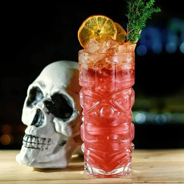 OMKARIXA_Clear_Tropical_Tiki_Glasses_420_ml_|_Cocktail_&_Mocktail_Drinking_Glasses_|_Tiki_Bar,_Party,_Iced_Tea_&_Lemonade_Glasses_|_Pack_of_2