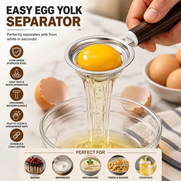 OMKARIXA_Stainless_Steel_Egg_Yolk_Separator_with_Black_Handle_|_Egg_White_&_Yolk_Separator_Tool_for_Kitchen,_Baking_&_Cooking_|_Pack_of_1