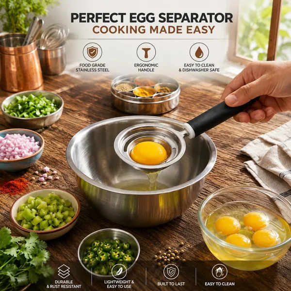 OMKARIXA_Stainless_Steel_Egg_Yolk_Separator_with_Black_Handle_|_Egg_White_&_Yolk_Separator_Tool_for_Kitchen,_Baking_&_Cooking_|_Pack_of_1