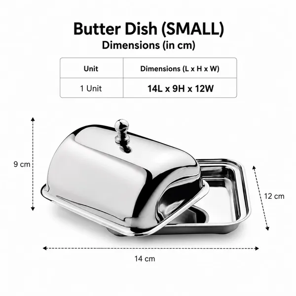 OMKARIXA_Stainless_Steel_Butter_Dish_with_Lid,_250_g_Capacity,_Butter_Storage_Container_for_Kitchen,_Dining_Table_&_Refrigerator