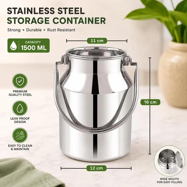 OMKARIXA_Stainless_Steel_Milk_Doli_1.5_Litre_|_Jointless_Milk_Can_with_Lid_|_Leak-Proof_Ghee,_Oil_&_Milk_Storage_Container_|_Silver