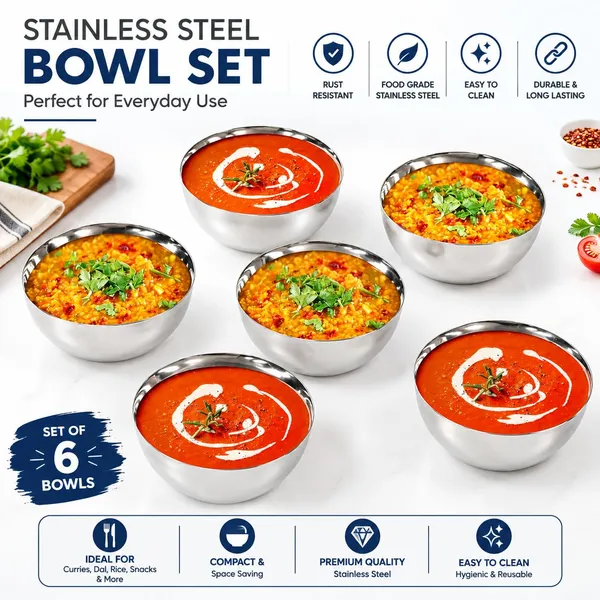 OMKARIXA_Stainless_Steel_Small_Bowls_Set_of_6_|_Heavy_Gauge_Apple_Vati_Katori_|_Chutney_&_Snack_Bowls_|_Mirror_Finish_|_90_ml