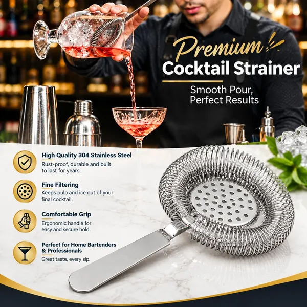 OMKARIXA_Cocktail_Strainer_Stainless_Steel_Bar_Strainer_with_Detachable_Spring_for_Cocktails,_Mocktails,_Drinks,_Home_Bar_&_Restaurant