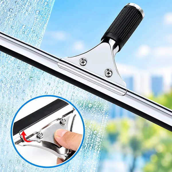 OMKARIXA_Stainless_Steel_Glass_Squeegee_25cm_|_Black_Window_Glass_Cleaning_Wiper_with_Handle_|_Streak-Free_Glass_Cleaner_for_Home,_Bathroom,_Shower_&_Car