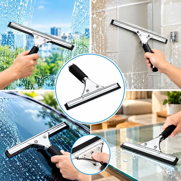 OMKARIXA_Stainless_Steel_Glass_Squeegee_25cm_|_Black_Window_Glass_Cleaning_Wiper_with_Handle_|_Streak-Free_Glass_Cleaner_for_Home,_Bathroom,_Shower_&_Car