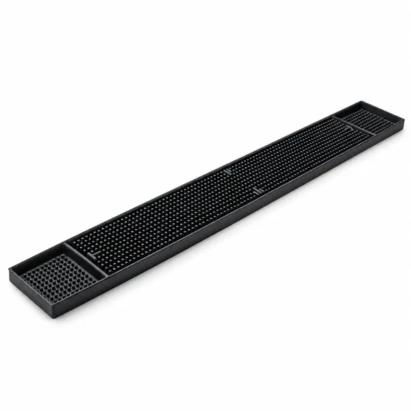 OMKARIXA_Bar_Mats_Set_of_2,_24_by_3_Inches_|_Black_Spill_Proof_Countertop_Mat_for_Home_Bar,_Restaurant_&_Coffee_Shop