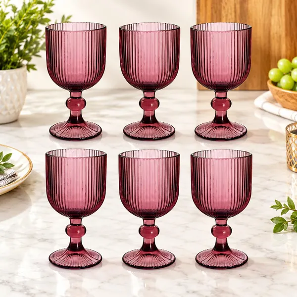 OMKARIXA_Set_of_6_Striped_Glass_Goblets,_240_ml_|_Coloured_Drinking_Glasses_for_Water,_Cocktails_&_Aperitifs