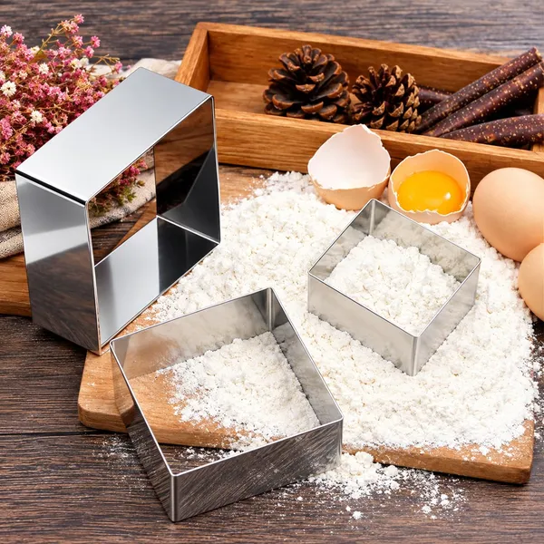 OMKARIXA_Stainless_Steel_Square_Cake_Ring_Mould_Set_of_3_|_Small,_Medium_&_Large_|_Cake_Baking_&_Layering_Moulds