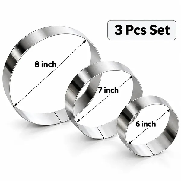 OMKARIXA_Stainless_Steel_Round_Cake_Ring_Mould_Set_of_3_|_Small,_Medium_&_Large_|_Cake_Baking_&_Layering_Moulds