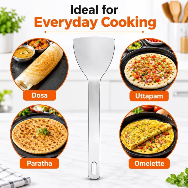 OMKARIXA_Stainless_Steel_Rocket_Serving_Spoon_|_Flat_Spatula_Dosa_Turner_Palta_|_Kitchen_Cooking_&_Serving_Utensil