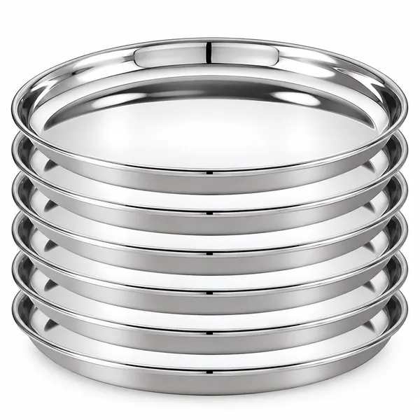 OMKARIXA_Stainless_Steel_12_Inch_Dinner_Plates_|_30_cm_Deep_Wall_Khumcha_Plates_|_Mirror_Finish_|_Set_of_6