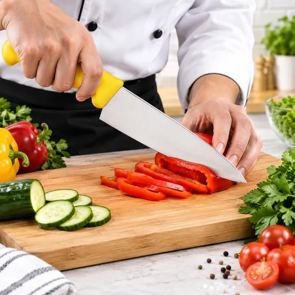OMKARIXA_8_Inch_Professional_Chef_Knife_|_Stainless_Steel_Kitchen_Knife_|_Ultra_Sharp_Blade_|_Corrosion_Resistant_|_Pointed_Handle_|_Japanese_Grade_|_Home_&_Commercial_Kitchen,_Yellow