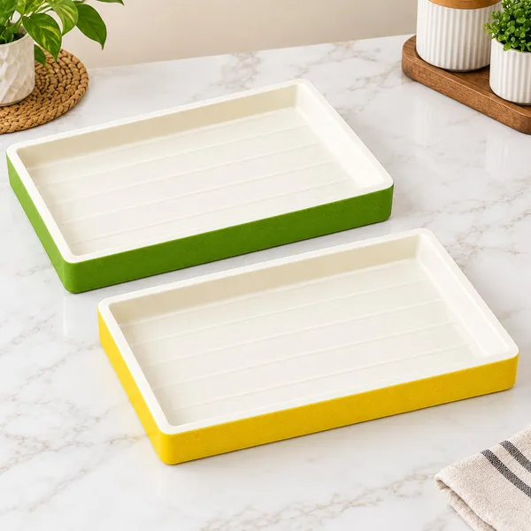 OMKARIXA_Sushi_Platter_Serving_Set_|_Green_&_Yellow_Japanese_Style_Serving_Tray_|_Dry_Bamboo_Finish_|_Sushi,_Snacks_&_Appetizer_Serving_Set