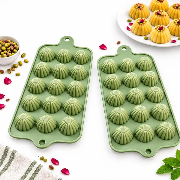 Silicone_Chocolate_Mold,_Shell_Shape,_15_Cavity_Baking_Mold,_Sage_Green