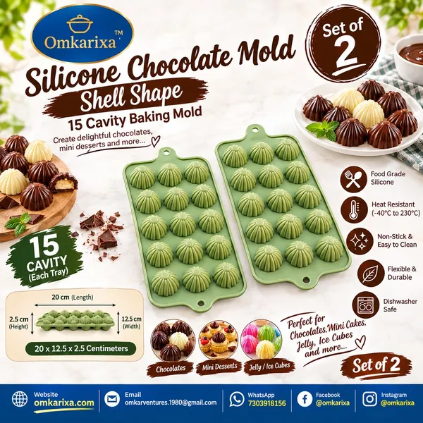 Silicone_Chocolate_Mold,_Shell_Shape,_15_Cavity_Baking_Mold,_Sage_Green