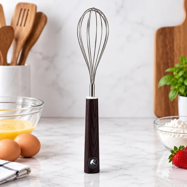 OMKARIXA_Premium_Stainless_Steel_Egg_Whisk_with_Black_Handle,_Balloon_Whisk_Hand_Blender_Mixer_for_Eggs,_Batter,_Cream,_Sauces_&_Cooking_(26_cm)