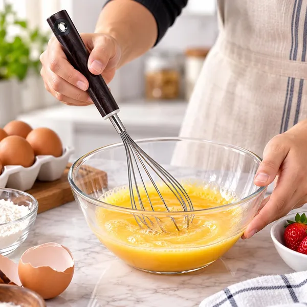 OMKARIXA_Premium_Stainless_Steel_Egg_Whisk_with_Black_Handle,_Balloon_Whisk_Hand_Blender_Mixer_for_Eggs,_Batter,_Cream,_Sauces_&_Cooking_(26_cm)