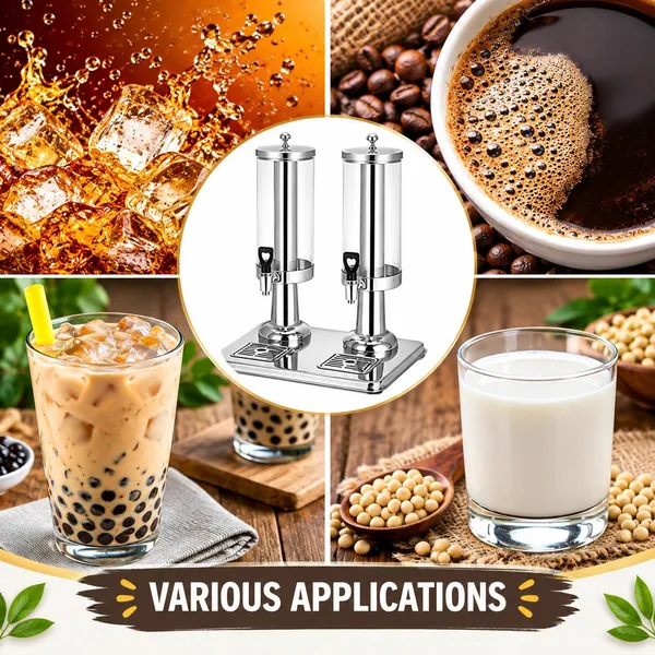 OMKARIXA_SS_Juice_Dispenser_3L+3L_Double_Tank,_Commercial_Beverage_Dispenser_with_Heavy_Bottom_Horn_Base_&_SS_Top_Jaali,_Stainless_Steel_Drink_Dispenser_for_Hotel,_Restaurant,_Buffet_&_Catering