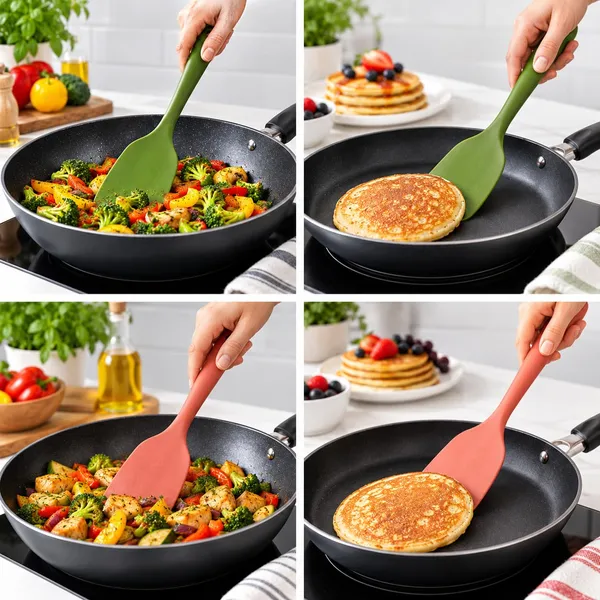 OMKARIXA_Silicone_Spatula_Scraper_21_cm,_Flexible_Heat_Resistant_Kitchen_Turner_for_Baking,_Cooking,_Mixing,_Spreading_&_Scraping