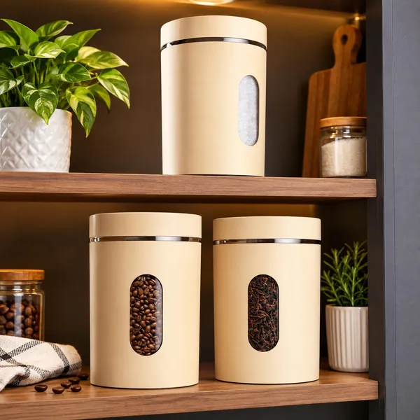 OMKARIXA_Plastic_Storage_Jars_Set_of_3,_750_ml_Each,_Transparent_Window_Kitchen_Containers_for_Snacks,_Dry_Fruits,_Tea,_Coffee_&_Pantry_Storage