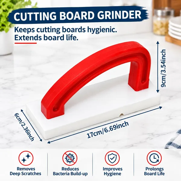 OMKARIXA_Cutting_Board_Resurfacing_Tool_with_Handle,_Red_Chopping_Board_Scraper_&_Planer_for_Kitchen_Cutting_Board_Maintenance