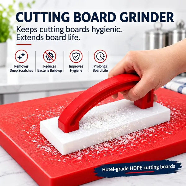 OMKARIXA_Cutting_Board_Resurfacing_Tool_with_Handle,_Red_Chopping_Board_Scraper_&_Planer_for_Kitchen_Cutting_Board_Maintenance