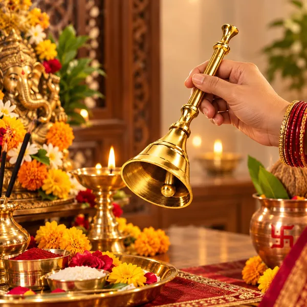 OMKARIXA_Brass_Pooja_Ghanti,_Traditional_Brass_Bell_for_Pooja,_Aarti,_Home_Temple,_Mandir_&_Religious_Ceremonies