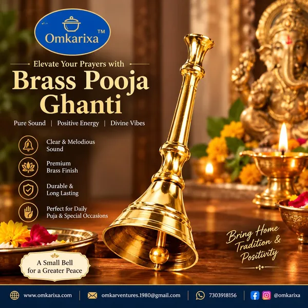 OMKARIXA_Brass_Pooja_Ghanti,_Traditional_Brass_Bell_for_Pooja,_Aarti,_Home_Temple,_Mandir_&_Religious_Ceremonies